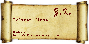 Zoltner Kinga névjegykártya